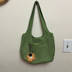 Green Handwoven Tote Bag